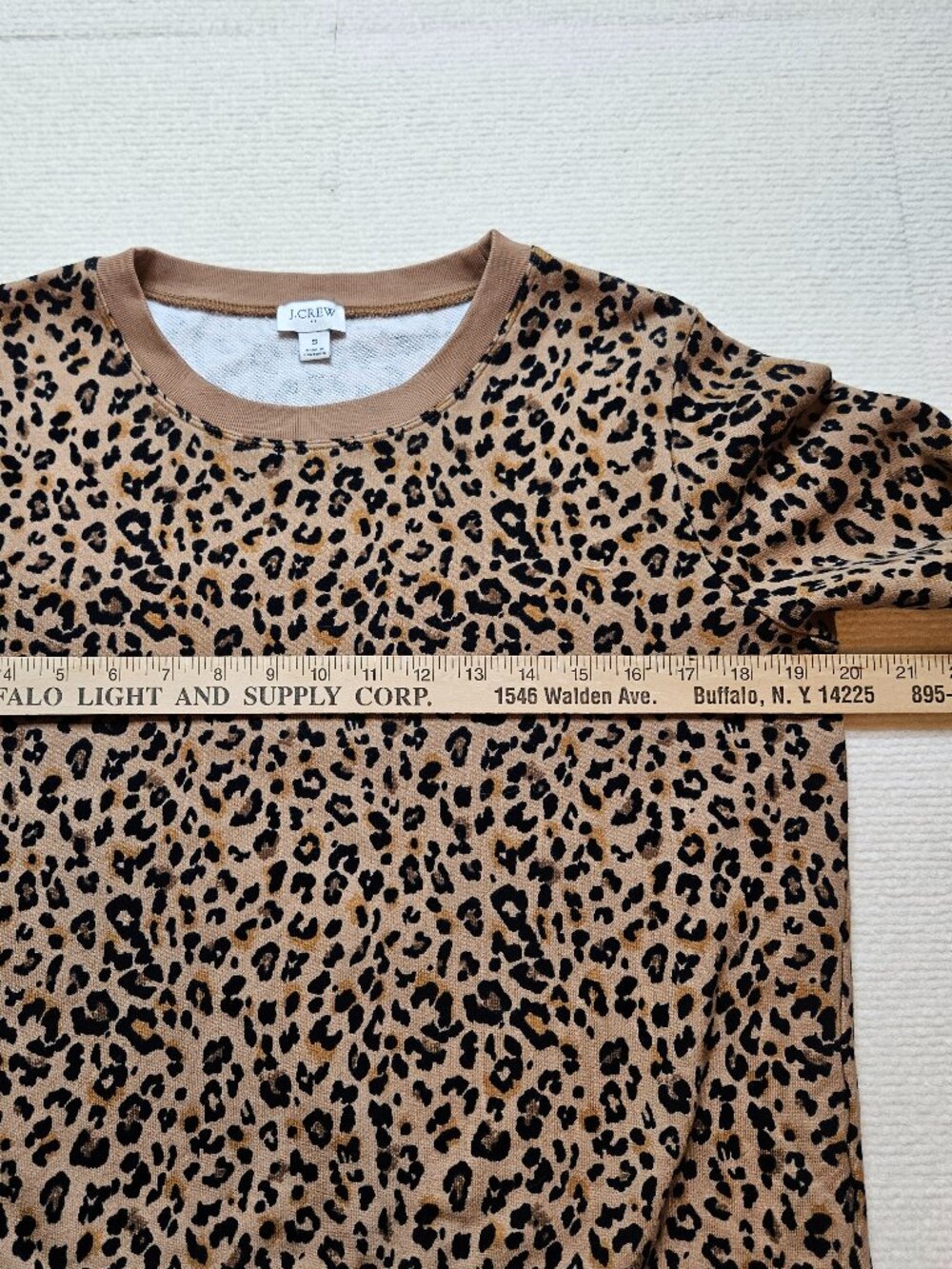 Re-Imagined by J. Crew Factory leopard pullover sweatshirt - size Small - Picture 3 of 9